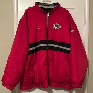 Kansas City Chiefs NFL Proline Men's Red/ Black Reversible Jacket - Size 2XL